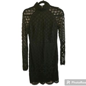 The Vintage Shop long sleeve black lace dress